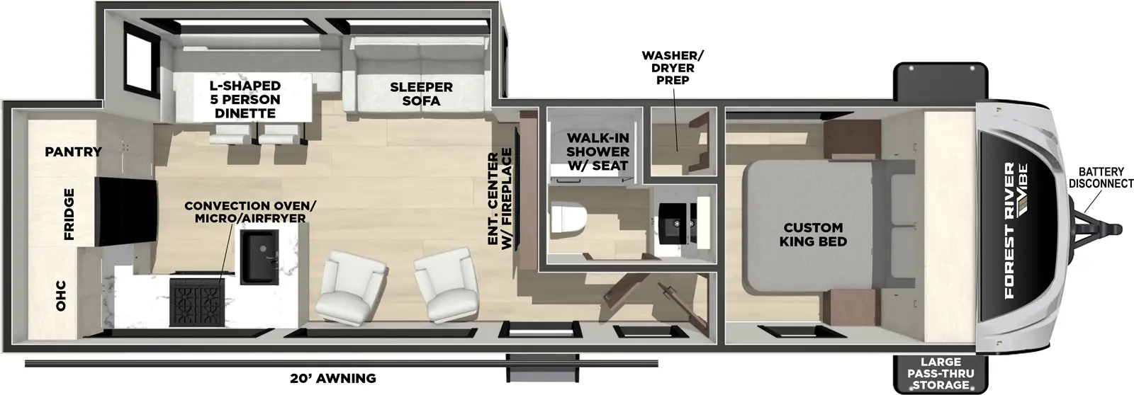 Vibe 2600RK Floorplan